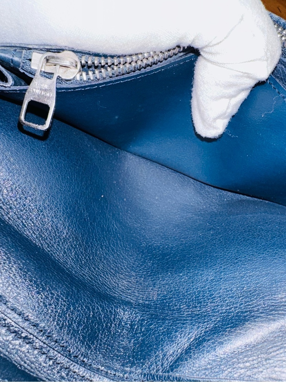 EGA Louis Vuitton Porte feiulle Brazza Taurillon Leather Long Wallet 2017 blue - Picture 12 of 16